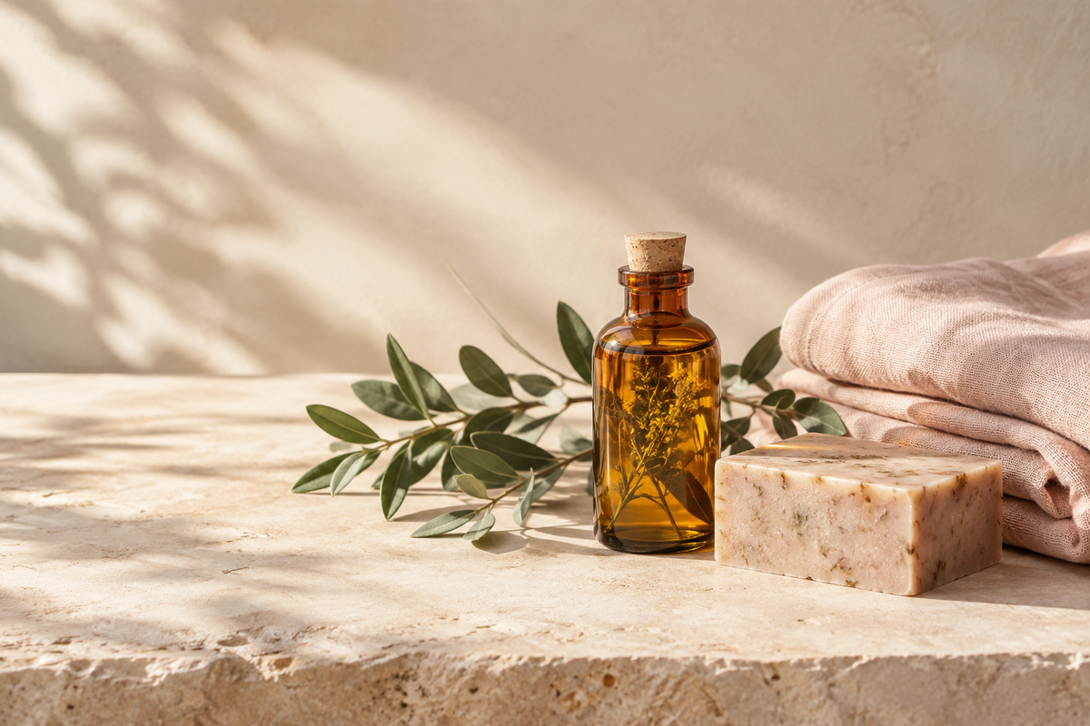 Eco-wellness botanical still life